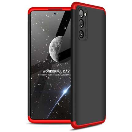 Cascov Full Body 3-in-1 Slim Fit (Red-Black-Red) Alround 360 Protection Back Case Cover for Samsung Galaxy S20 FE
