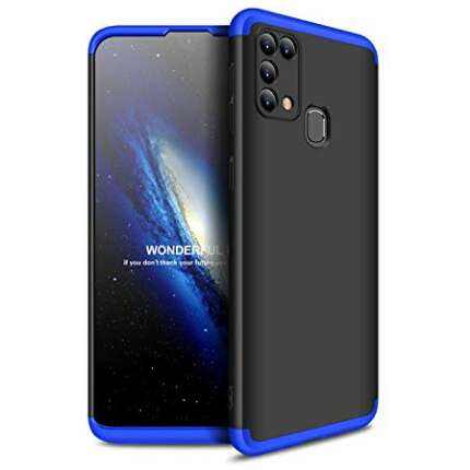 Zivite Full Body 3-in-1 Slim Fit (Blue-Black-Blue) 360 Degree Protection Hybrid Hard Bumper Back Case Cover for Samsung Galaxy M31 / F41