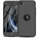 Glaslux Full Body 3-in-1 Slim Fit (Full Black) Full 360 Protection Back Case Cover for iPhone SE 2020