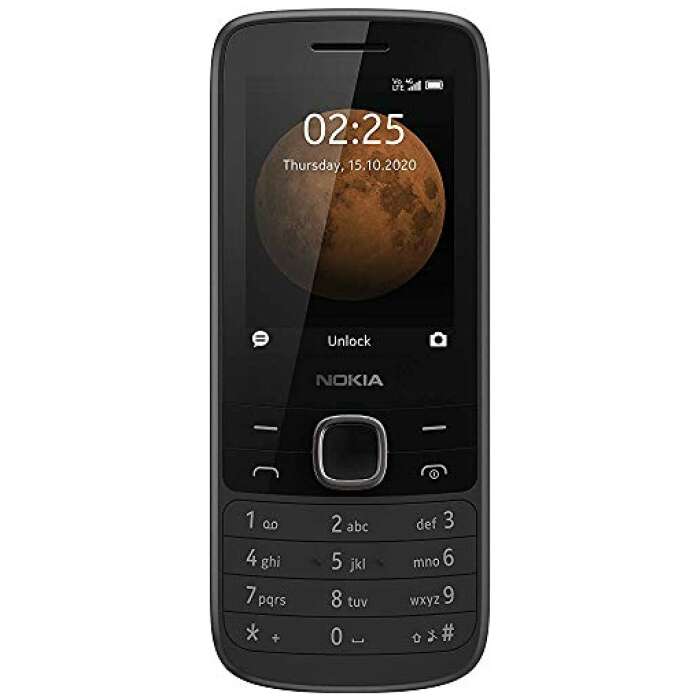 (Renewed) Nokia 225 4G Dual SIM Feature Phone with Long Battery Life, Camera, Multiplayer Games, and Premium Finish – Black Colour