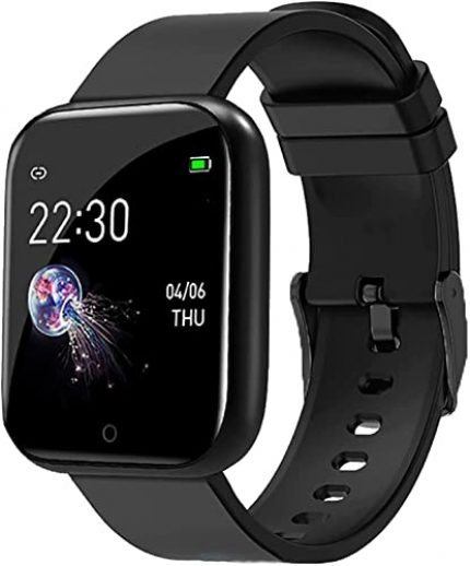 SHARAV M1 Smart Watch for Men - Smart Watches for Men Women, Bluetooth Smartwatch Touch Screen Bluetooth Smart Watches for Android iOS Phones Wrist Phone Watch, Women - Royal Black ID116 Smart Watch