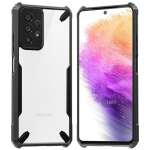 Mobirush Fusion-X Bull Transparent Military Hard Back Soft Flexible TPU Bumper Scratch Resistant Shockproof Protection Back Cover Compatible for Samsung Galaxy A52 4G / A52 5G / A52s - Black