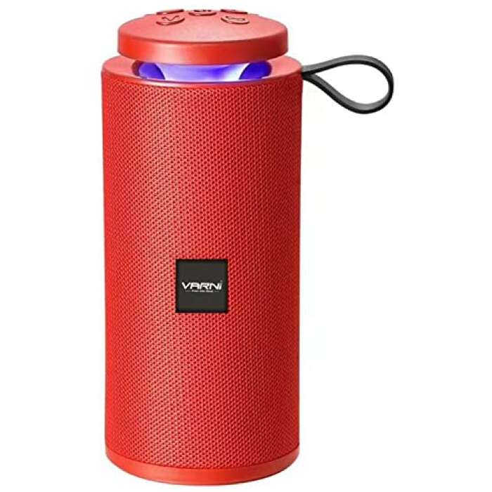 Varni MS112 New Portable Wireless Speaker Rechargeable Bluetooth Outdoor,Loudspeaker Bass Speaker with Mobile Stand Speaker with TF Memory Card (MS112 Red)