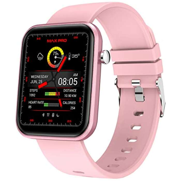 Maxima Vibe Newly Launched Smart Watch with 1.69" HD Display, Sleek Metal Oil Finish, HR& SpO2 & Sleep Monitor, 100+ Watch Face & 100+ Sports Modes, IP68 & 10 Days Battery Life Smartwatch