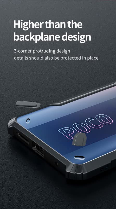 Poco X3 / X3 Pro / X3 NFC Case Hybrid Design Silicone Edges