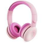 BIGGERFIVE Kids Wireless Bluetooth Headphones with 7 Colorful LED Lights, 50H Playtime, Microphone, 85dB/94dB Volume Limited, Foldable On Ear For Boys/Girls/Kids Headphones for School/Girls/iPad/Fire Tablet (Pink)