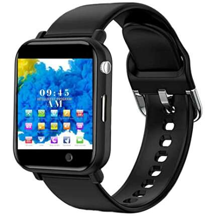 Squaircle [ Limited Deal 10 Years Warranty ] Bluetooth Smart Watch with Camera & Sim Card Support Calling Function Camera Touchscreen Android Features Facebook, Whatsapp for Your Love