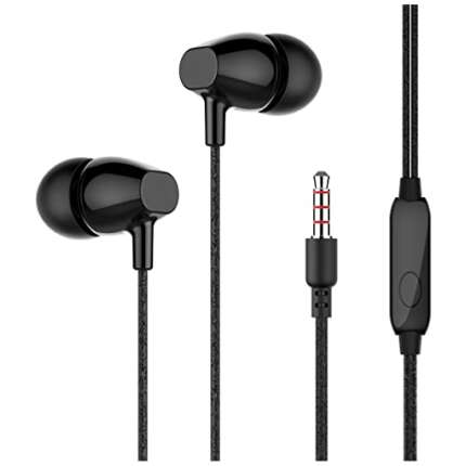 Tunez Dhwani D40 Wired in Ear Earphones with Mic with Impressive Audi, Extra Bass, Passive Noise Cancellation 3.5Mm Aux Jack and 10Mm Drivers(Black)