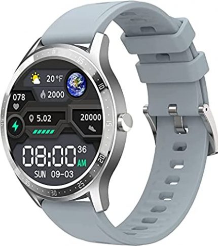 (Renewed) Fire-Boltt 360 SpO2 Full Touch Large Display Round Smart Watch with in-Built Games, 8 Days Battery Life, IP67 Water Resistant with Blood Oxygen and Heart Rate Monitoring (Grey)
