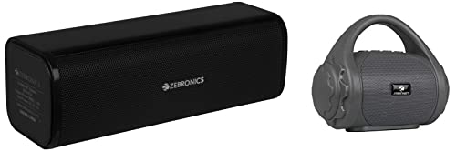 Zebronics Zeb-VITA Wireless Bluetooth 10W Portable Bar Speaker with Supporting USB, SD Card, AUX & Call Function & Zeb-County Bluetooth Speaker with Built-in FM Radio, Aux Input and Call Function