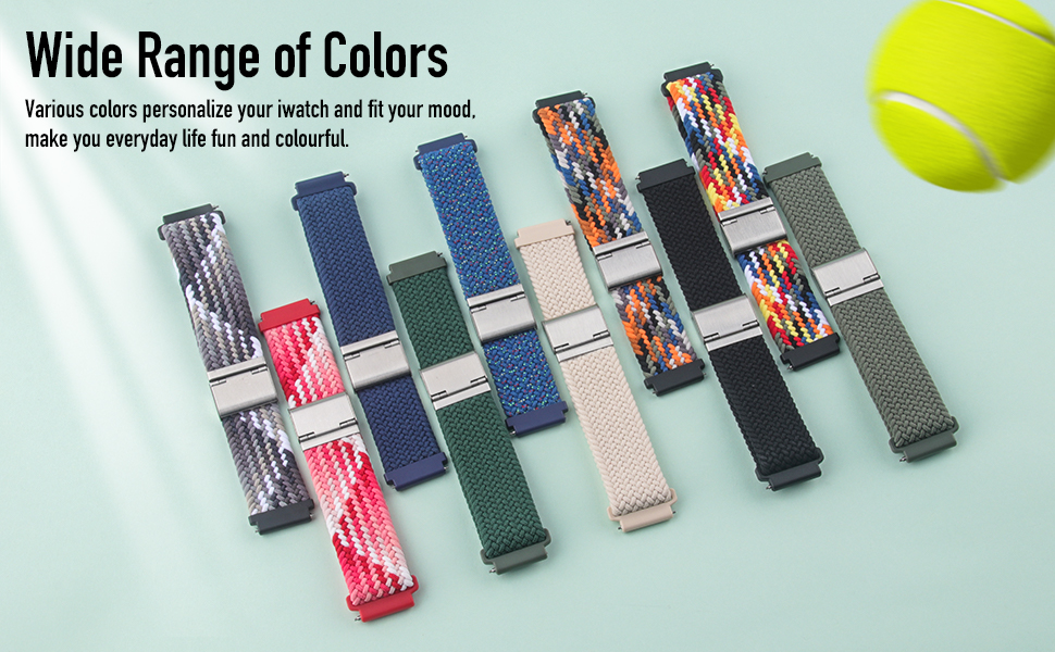 22mm smart watch strap for women men colorful belt