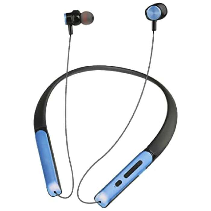 40 Hours Playtime Wireless Bluetooth Neckband For Oppo A74 Bluetooth Headphone Headset Hands-Free Earphone With Mic And Volume Controller Noise Isolating Stereo Sound Quality Sweatproof Sports Headset Professional Bluetooth 5.1 Wireless Stereo Sport Headphone Hi-Fi Sound Hands-Free Calling Duet - Black, COLOR VARY, MULTI COLOR, LH5