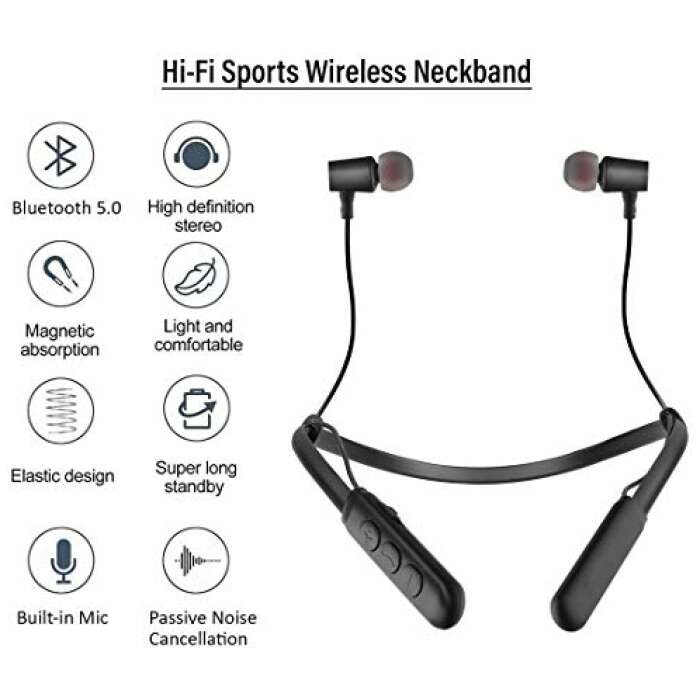 in-Ear Noise Cancelling Stereo Headset Long Battery Life Anti-Sweat Earplugs Gym Running Wireless Bluetooth Earbuds with Portable Charging Case 321 for All Smartphones 