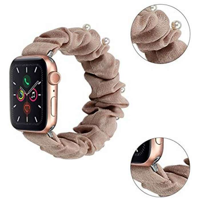 Summer Chiffon Scrunchy Elastic Strap Apple Watchband Series 7 6 5 4 –  www.