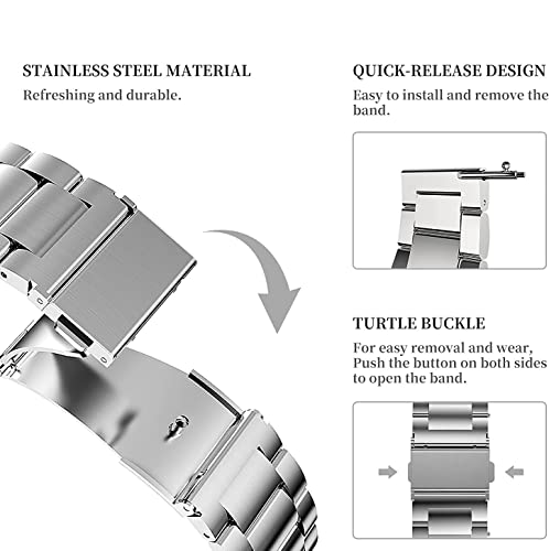 Watch, 39mm, Swiss Made, Metal bracelet, Silver tone, Stainless steel