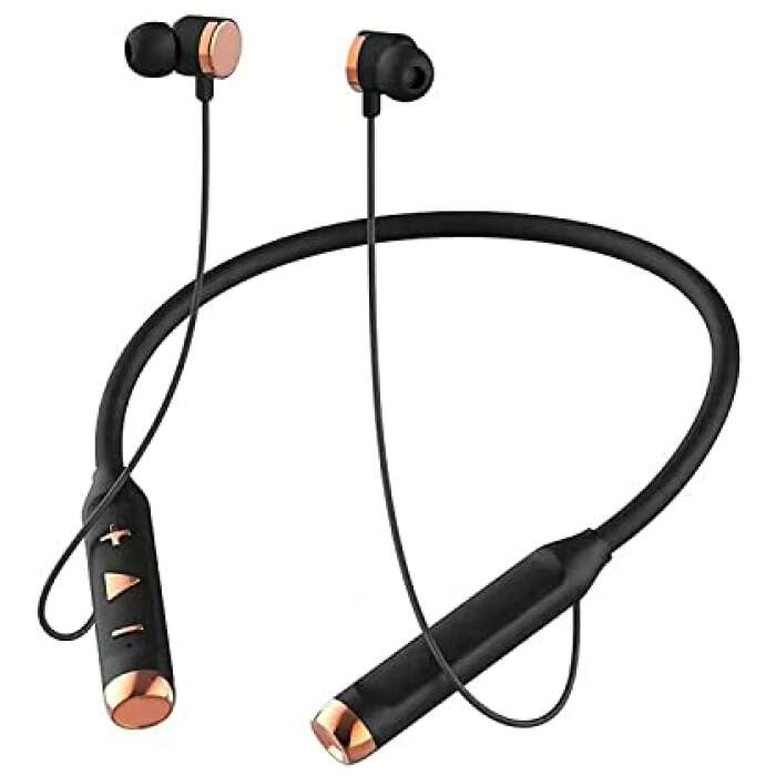 60 Hours Playtime Bluetooth Neckband For OnePlus 10 Pro Bluetooth Headphone Headset Hands-Free Gaming Earphone With Mic And Volume Controller Noise Isolating Stereo Gaming & Music Sound Quality, Sweatproof Sports Headset,Professional Bluetooth 5.1 Wireless Stereo Sport Hi-Fi Sound Hands-Free Calling J-Duet CPA - Black , NS7