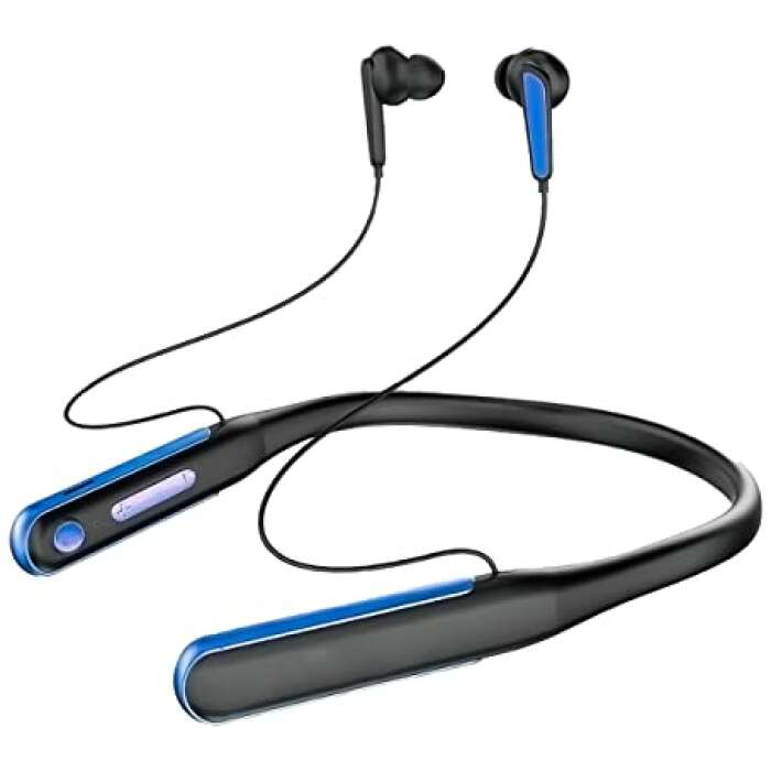 60 Hours Playtime Bluetooth Neckband For Realme 7i Bluetooth Headphone Headset Hands-Free Gaming Earphone With Mic And Volume Controller Noise Isolating Stereo Gaming & Music Sound Quality, Sweatproof Sports Headset,Professional Bluetooth 5.1 Wireless Stereo Sport Hi-Fi Sound Hands-Free Calling J-Duet CPA - COLOUR VARY, SH7