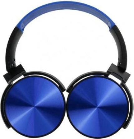 A Connect Z Extra Bass On-Ear Headphones for Smartphones Wired Headset (Blue, On The Ear)