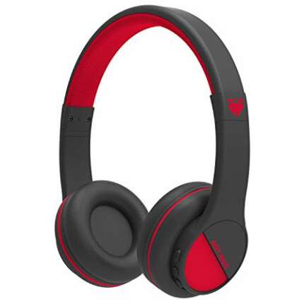 ANT AUDIO Treble 500 Wireless Bluetooth On Ear Headphone with Mic (Black and Red)