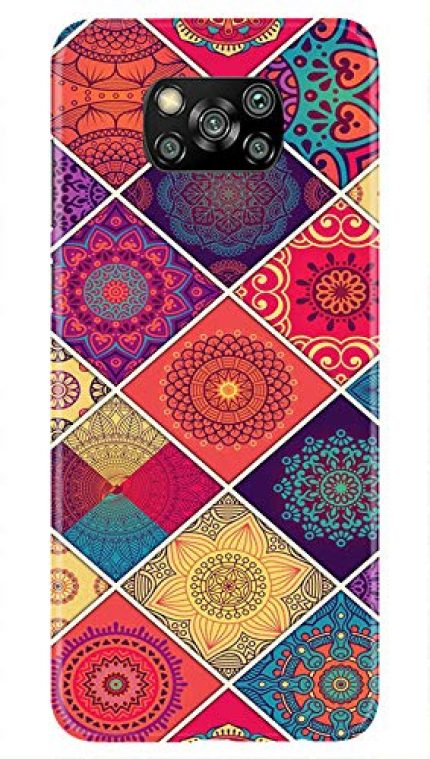 Aarfa Hard Plastic Printed Mobile Back Cover for Poco X3