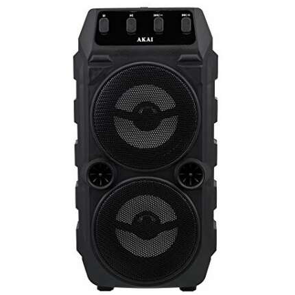 Akai Party Speakers PM100 with 10W RMS 3 inch Dual Drivers, Extra Powerful Battery,TWS, immersive Sound Quality with Wired Karaoke Mic