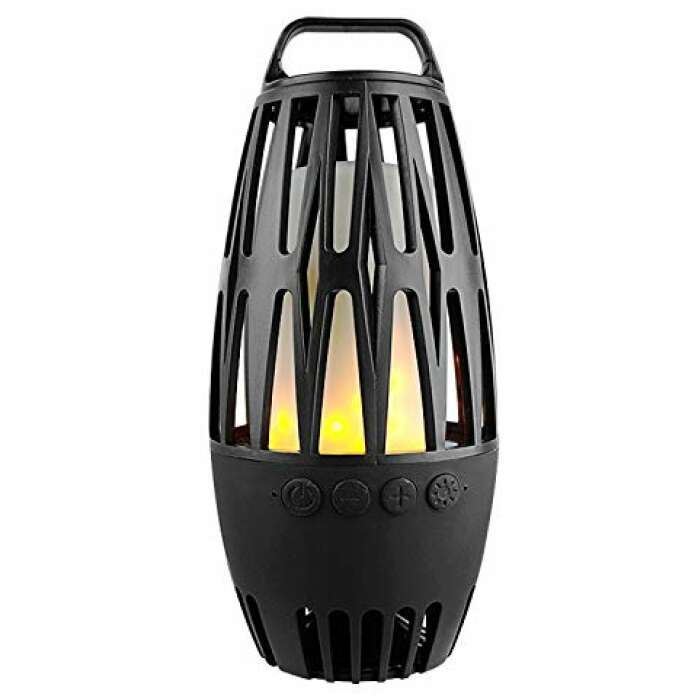 Altec Lansing AL-PT-14 Bookshelf Style Portable Lamp Bluetooth Speaker with Dynamic Warm Flame Lights