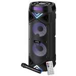 Artis MS304 Wireless Bluetooth Super Bass Portable Party Speaker with RGB Lights, Wireless Mic, Remote Control, FM Radio & Aux in/USB/TF Card Reader Input (40W RMS Output)