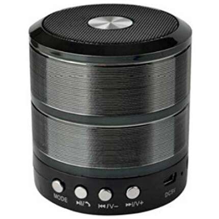 Bocina Mini Bluetooth Speaker with FM Radio, Memory Card Slot, USB Pen Drive Slot, AUX Supported Compatible for All Smartphone (Multi Colour) (Black)