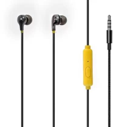 Branded Deep Bass Wired Original in-Ear Stereo Extra Bass 3.5mm Jack Headphones Compatible for Realme Smart Phones Wired Headset (Grey, in The Ear)