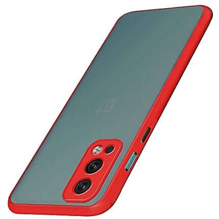 Cascov (Camera Protection) Matte Case Cover for OnePlus Nord N200 5G - Red