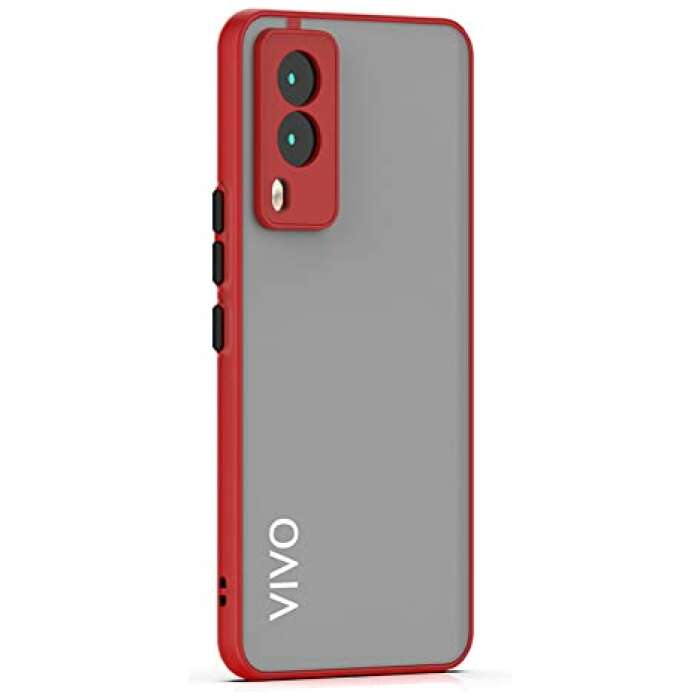 Cascov (Camera Protection) Matte Case Cover for Vivo V21e 5G - Red