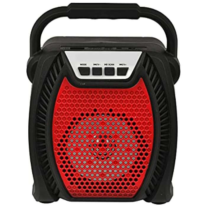 DZK Wireless Bluetooth Portable Speaker with Supporting Carry Handle, USB, SD Card, AUX, FM & Call Function. (Black)