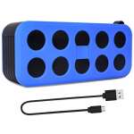 EYUVAA LABEL Bluetooth Speakers Portable Wireless Speaker 10W Big Migicbox Stereo Loud Speaker with TWS Bluetooth Speakers (Blue)