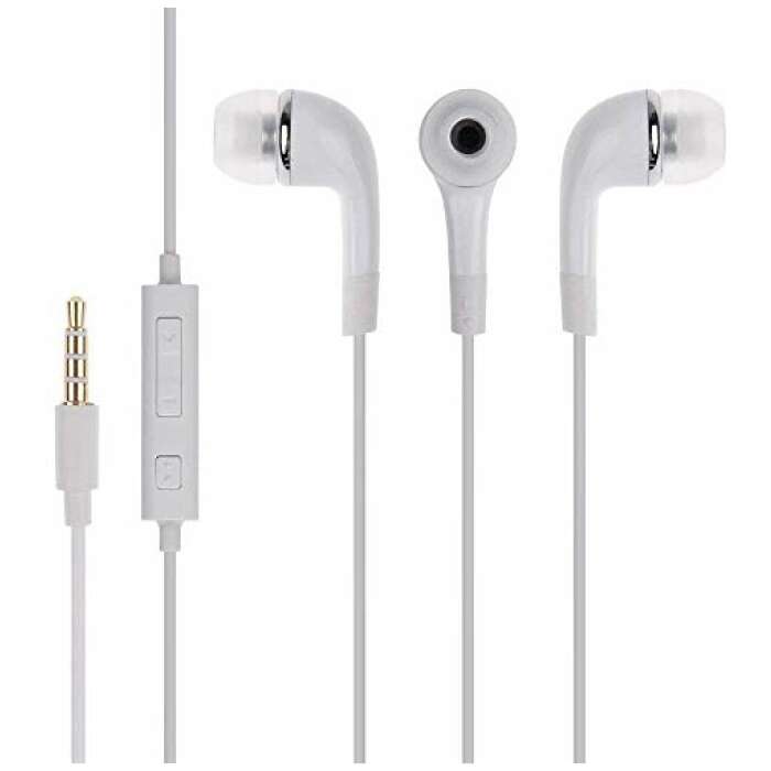 Earphone For vivo V11 (V11 Pro) Universal Wired Earphones Headphone Handsfree Headset Music with 3.5mm Jack Hi-Fi Gaming Sound Music HD Stereo Audio Sound with Noise Cancelling Dynamic Ergonomic Original Best High Sound Quality Earphone - ( White , A2, YR )