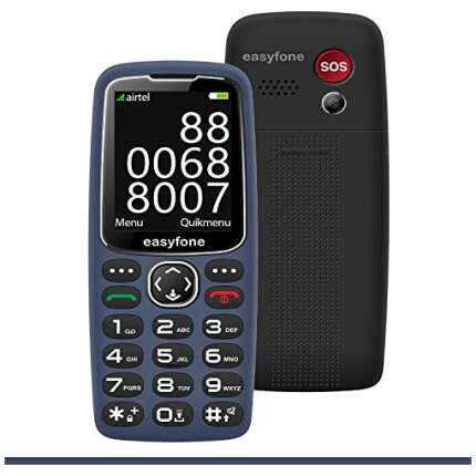 Easyfone Marvel+ Keypad Phone with Over 20+ Senior Friendly Features Like Loud Sound, Photo Speed Dial, Simple Menu, SOS, Incoming Call Restriction etc (Dual SIM, 2.4" Color Screen)