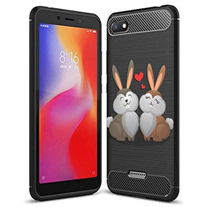 Fashionury White Rabbit Printed Designer Rubber Mobile Back Case Cover for Xiaomi Mi Redmi 6A