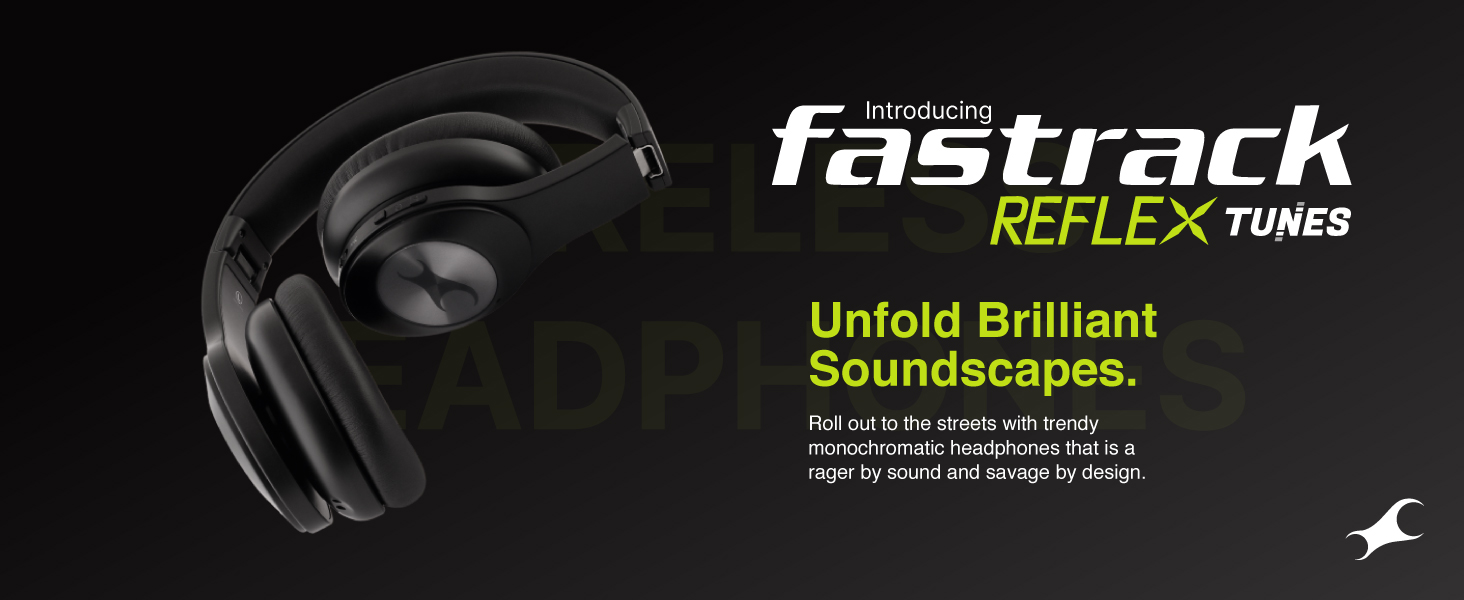 Fastrack, reflex, tunes, headphone, wireless, bluetooth, earphones, audio, headset