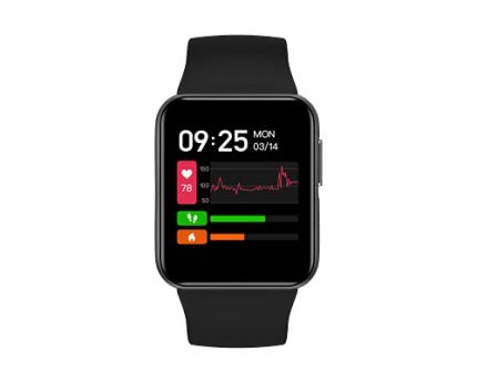 GOQii Smart Vital Lite SpO2 1.4" HD , Smart Notification Waterproof Smart Watch for Android Phones, Blood Oxygen, Fitness, Sports & Sleep Tracking with 3 Months Personal Coaching - Black