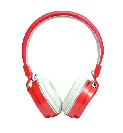 Gadget store Bluetooth Wireless On Ear Headphones with Mic, Upto 6 Hours Playback FM Radio, Calling Function, Aux Cable (Red)