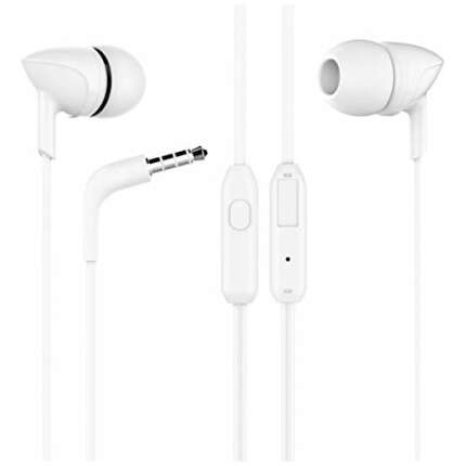 Galaxy Enterprise Earphone in-Ear Headphones with Mic (1.2 Meters_White)