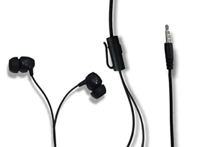 Generic handfree Wired in Ear Earphones with mic, with Ultra bass Earphone Compatible for All Android mobiles/iOS Devices Black Headphone
