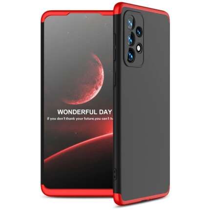 Glaslux Full Body 3-in-1 Slim Fit (Red-Black-Red) Full 360 Protection Back Case Cover for Samsung Galaxy A33 5G