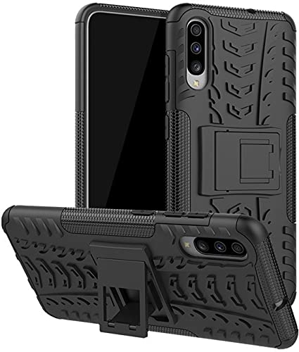 Glaslux Samsung Galaxy A70 / A70S, Back Cover, Premium Real Hybrid Shockproof Bumper Defender Cover, Kickstand Hybrid Desk Stand Back Case Cover for Samsung Galaxy A70 / A70S - Black