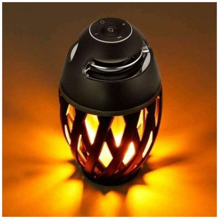 HIMSEAS Flame Speaker LED Flame Torch Bluetooth 5.0 Portable Speaker with Warm Light Compatible All Devices (Multi Color)