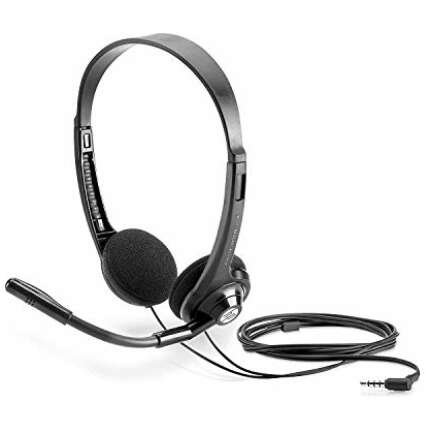 HP 150 Wired Over Ear Headphones with mic, Black