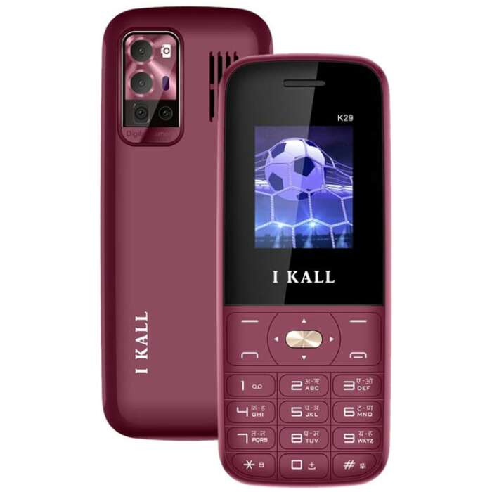 I KALL K29 Big Battery Keypad Mobile (1.8 Inch Display, Multimedia) (Wine Red)