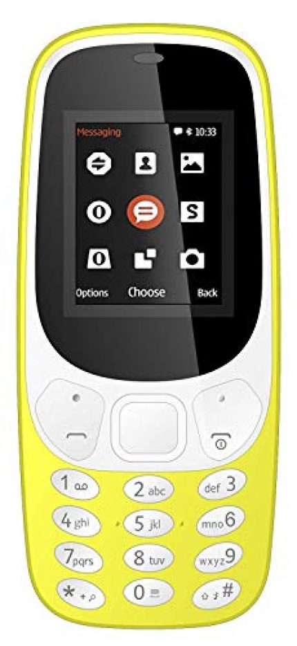 IKALL K3310 Basic Feature Mobile Phone, 64MB (Yellow)