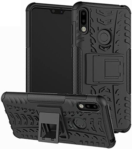 Imeigo Designed for Asus Zenfone Max Pro M2 Premium Tough Armor Back Case Kickstand Hybrid Desk Stand Back Case Cover for Asus Zenfone Max Pro M2 - Black