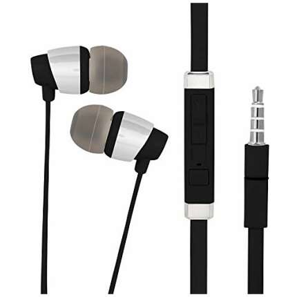 In-Ear Headphone For Apple iPhone SE (2020) In- Ear Headphone | Earphones | Headphone| Handsfree | Headset | Universal Headphone | Wired | MIC | Music | 3.5mm Jack | Calling Function | Earbuds | Microphone| Bass Bost Sound | Flat Wired Earphone| Original Earphone like Performance Best High Quality Sound Earphones Compatible With All Andriod Smartphone, MP3 Players, Mobile, Laptops - Black