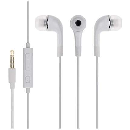 In-Ear Headphone For Samsung Galaxy M33 , Samsung M 33 In- Ear Headphone | Earphones | Headphone| Handsfree | Headset | Calling Function | Earbuds | Microphone| Bass Bost Sound | Flat Wired Earphone| Original Earphone like Compatible With All Andriod Smartphone, MP3 Players, Mobile, Laptops Earphone Original YR, NB 3, White